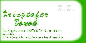 krisztofer domok business card